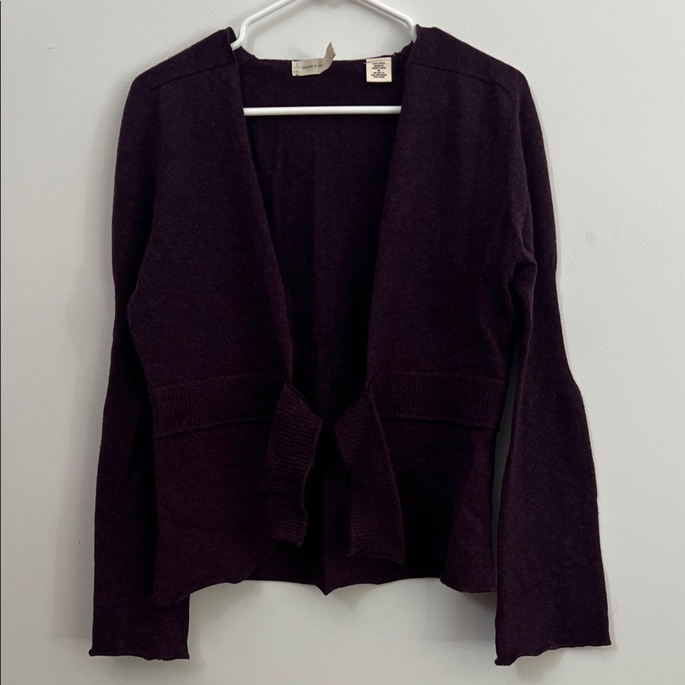 Elegant Dark Purple Women's Cardigan